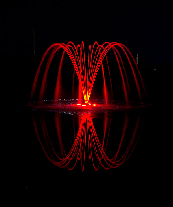 red LED cluster arch spray pattern